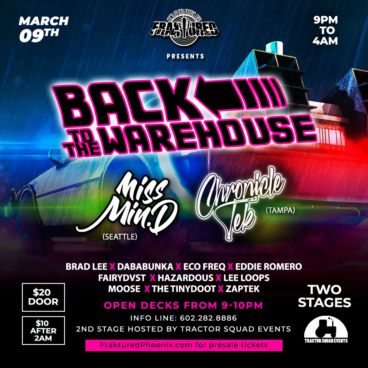 Back To The Warehouse flyer