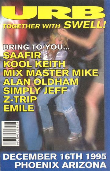 URB together with SWELL! flyer, Phoenix, December 16, 1995