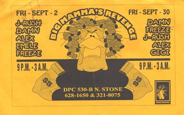 Big Mamma's Revenge flyer, DPC 530-B N. Stone, Arizona, September 2, 1994 (best guess)