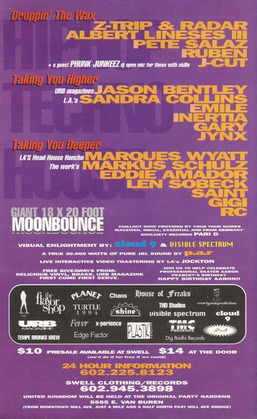 United Kingdom flyer, The Original Party Gardens, 5555 E. Van Buren, Arizona, c. 1994
