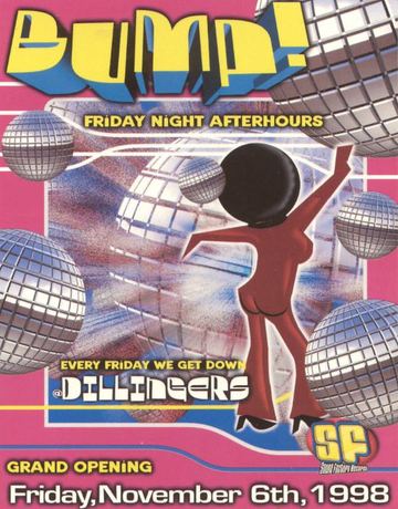 BUMP! flyer, Dillingers, Arizona, November 6, 1998