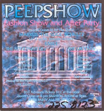 PEEPSHOW flyer, Arizona, c. 1994