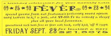 FEVER flyer, Arizona, September 23, 1994