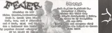 FEVER flyer, Arizona, c. 1999
