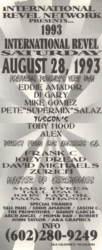 International Revel flyer, Arizona, August 28, 1993