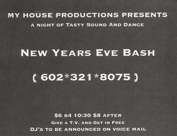 New Years Eve Bash flyer, Arizona, Date unknown