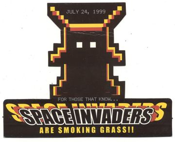 Space Invaders Are Smoking Grass flyer, Arizona, July 24, 1999