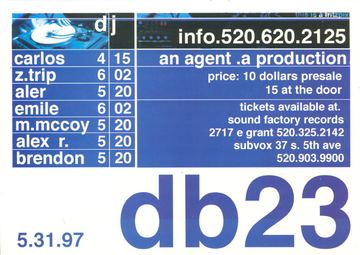 db23 flyer, Arizona, May 31, 1997