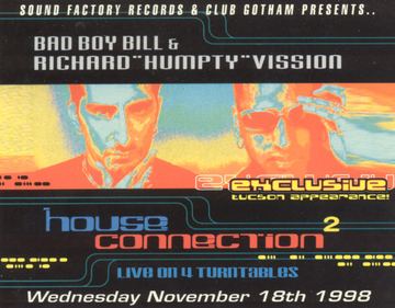 House Connection 2 flyer, Club Gotham, Tucson, November 18, 1998
