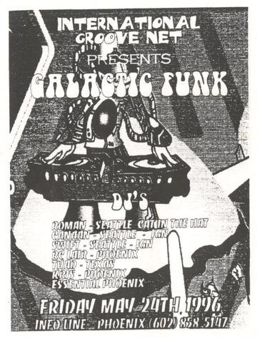 Galactic Funk flyer, Phoenix, May 24, 1996