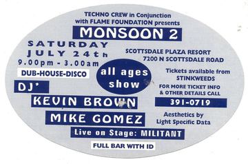 Monsoon 2 flyer, Scottsdale Plaza Resort, Scottsdale, July 24, 1993