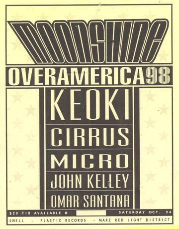 Moonshine Overamerica 98 flyer, Tucson, October 24, 1998 (best guess)