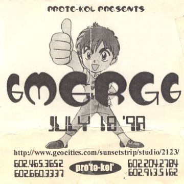 Emerge flyer, Tucson, July 18, 1998