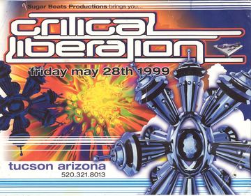 Critical Liberation flyer, Tucson, May 28, 1999
