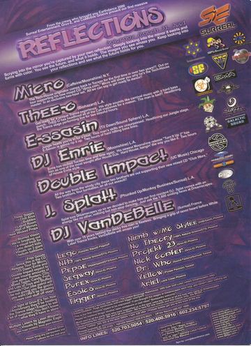 Reflections flyer, Tucson, March 31, 2001
