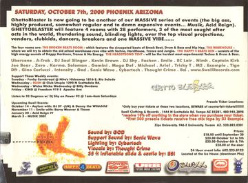 GhettoBlaster flyer, Ice House, Phoenix, October 7, 2000