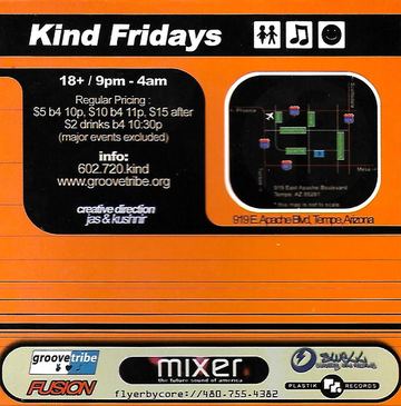 Kind Fridays flyer, Club Freedom, Tempe, c. 2000