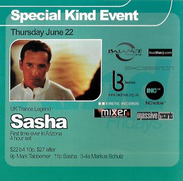 Special Kind Event: Sasha flyer, Arizona, June 22, 2000 (best guess)