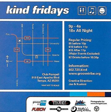 kind fridays flyer, Club Pompeii, Tempe, c. 2000