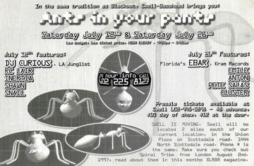 Ants in Your Pants flyer, Arizona, July 1997