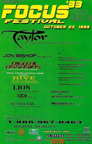 Focus Festival '99 flyer, Arizona, October 23, 1999