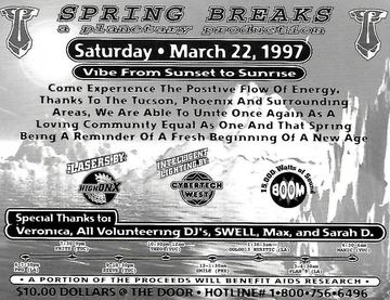 Spring Breaks flyer, Arizona, March 22, 1997