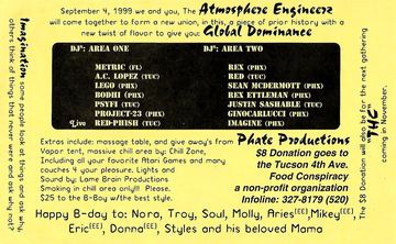 Global Dominance flyer, Tucson, September 4, 1999