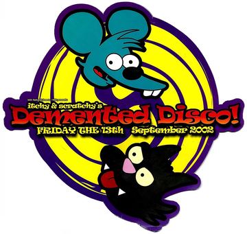 Itchy & Scratchy's Demented Disco! flyer, Tucson, September 13, 2002