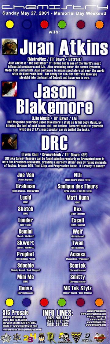 Chemistry flyer, Tucson, May 27, 2001