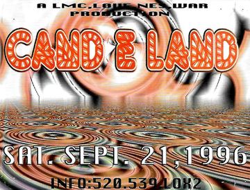 Candeland flyer, Tucson, September 21, 1996