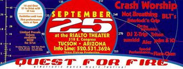 Quest for Fire flyer, Rialto Theater, Tucson, September 25, year unknown