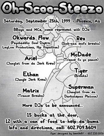 Oh-Scoo-Steezo flyer, Phoenix, September 25, 1999