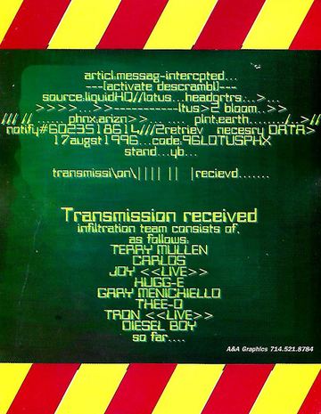 Transmission received flyer, Phoenix, August 17, 1996