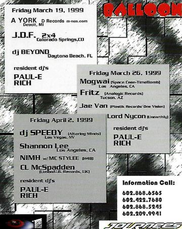 Balloon flyer, Arizona, March 19, 1999