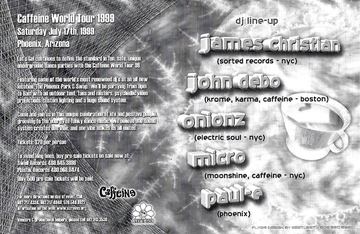 Caffeine World Tour 1999 flyer, Phoenix Park & Swap, Phoenix, July 17, 1999