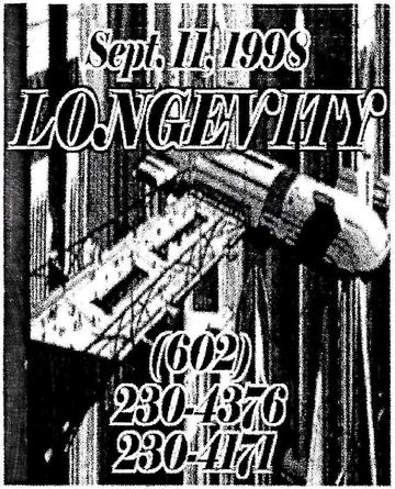 Longevity flyer, Arizona, September 11, 1998