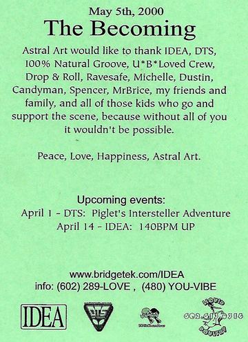 The Becoming flyer, Arizona, May 5, 2000