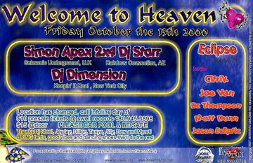 Welcome to Heaven flyer, Arizona, October 13, 2000