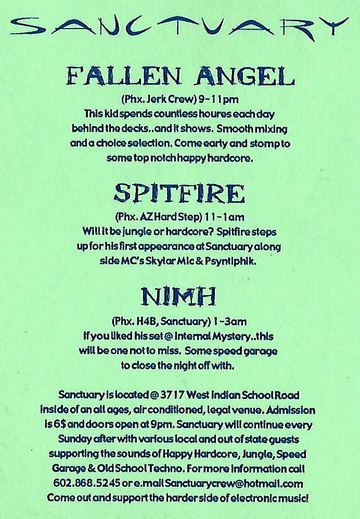 Sanctuary flyer, Sanctuary, 3717 West Indian School Road, c. 1999