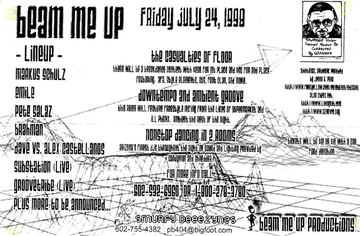 beam me up flyer, Arizona, July 24, 1998