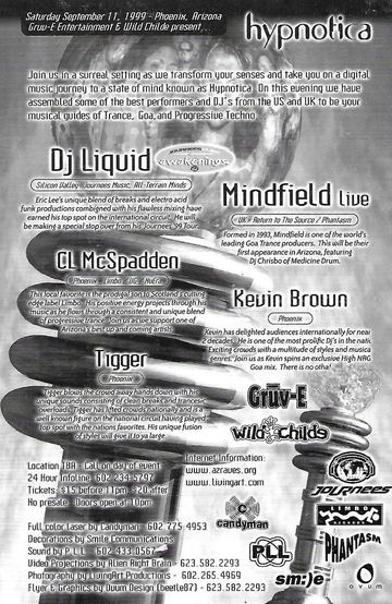 Hypnotica flyer, Phoenix, September 11, 1999