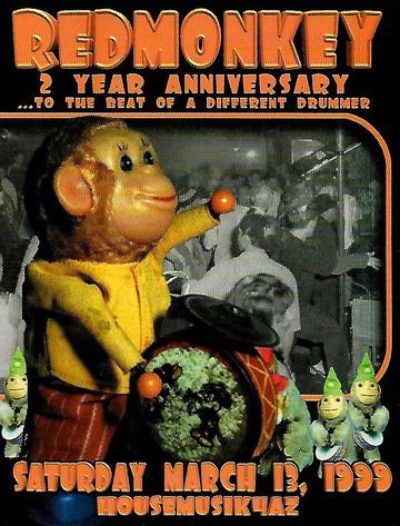 REDMONKEY 2 Year Anniversary flyer, Arizona, March 13, 1999
