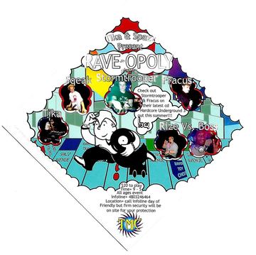 RAVE-OPOLY flyer, Arizona, Date unknown