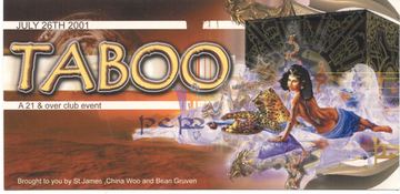 TABOO flyer, Tucson, July 26, 2001