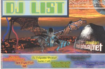 DJ List flyer, Tucson, Date unknown