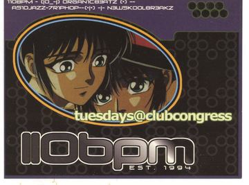 110bpm flyer, clubcongress, Tucson, Date unknown