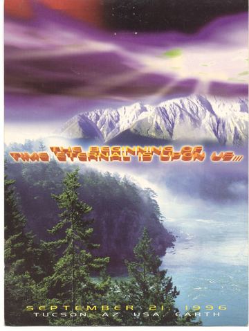 The Beginning of Time Eternal is Upon Us flyer, Tucson, September 21, 1996