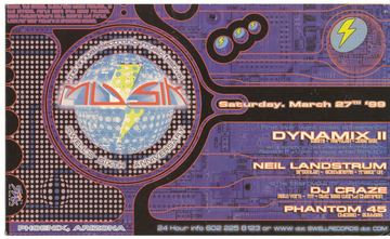 MUSIK flyer, Phoenix, March 27, 1999
