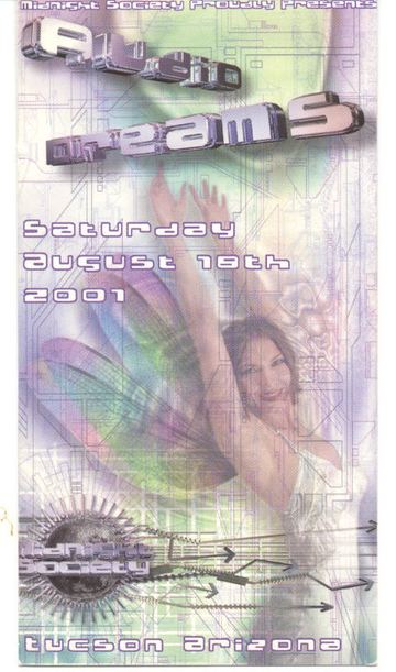 audioDREAMS flyer, Tucson, August 18, 2001