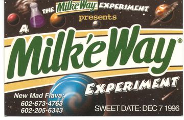 Milk'e Way Experiment flyer, Tucson, December 7, 1996